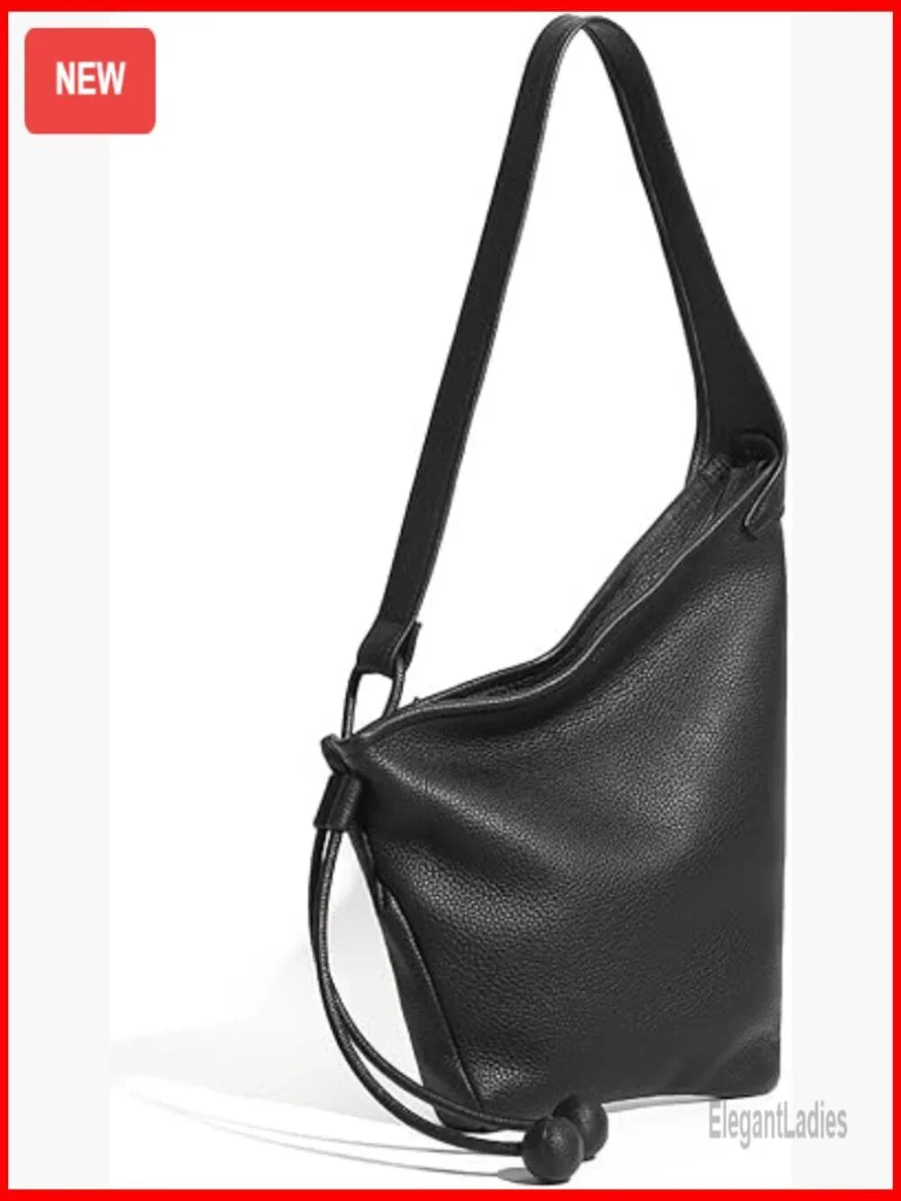 Genuine Leather Hobo Bag Medium Tote Adjustable Strap Crossbody